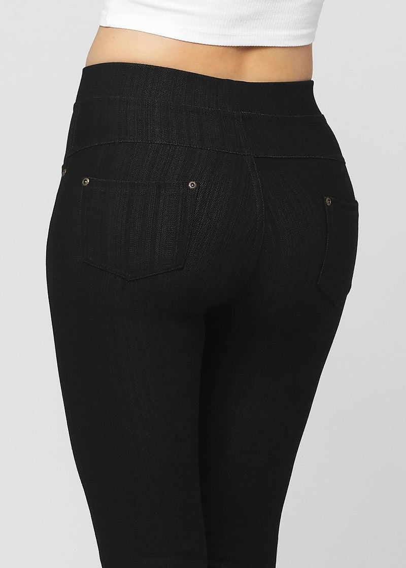 Conceited Capri Leggings - Jeggings for Women with Pockets - High Waist - Tummy Control Shaping - Regular and Plus Size - Black - 2X-Large - 3X-Large - Image 4